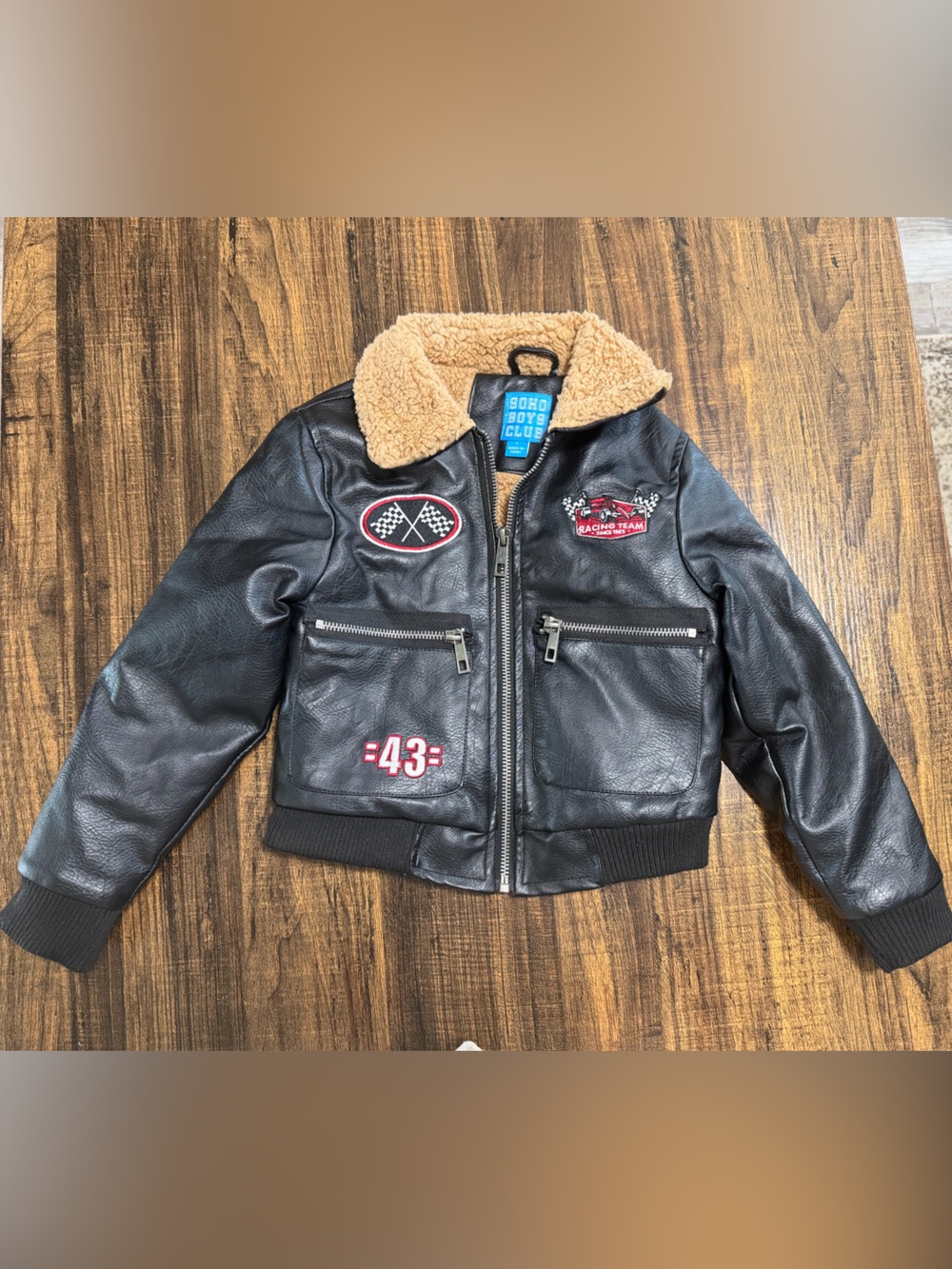 Billionaire Boys Club • Leather Racing Jacket • Boys Size 4